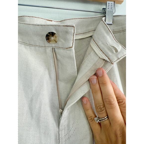 Madewell | NWT The Dean Easy Straight Pant in Bone | Sz 28 - Picture 5 of 11